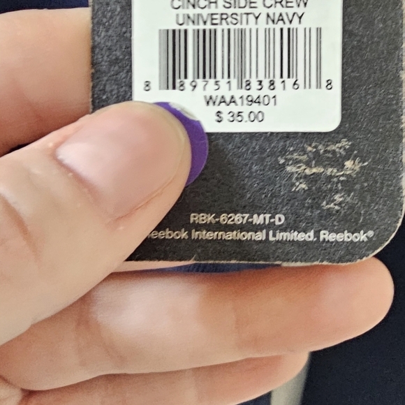 Reebok Navy Sweatshirt with Tie L - Picture 4 of 7